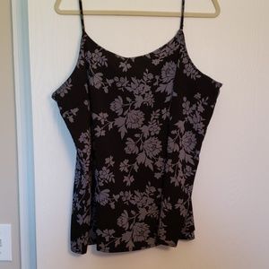 Gap brand black floral tank